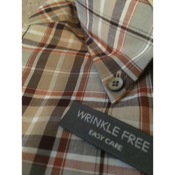 Saddlebred Plaid Button-Up Shirt Casual Collared Mens Size S Multi-Color - Picture 4 of 11